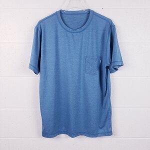 Vuori Men's Performance‎ Shirt Short Sleeve Crewneck Blue Size Medium